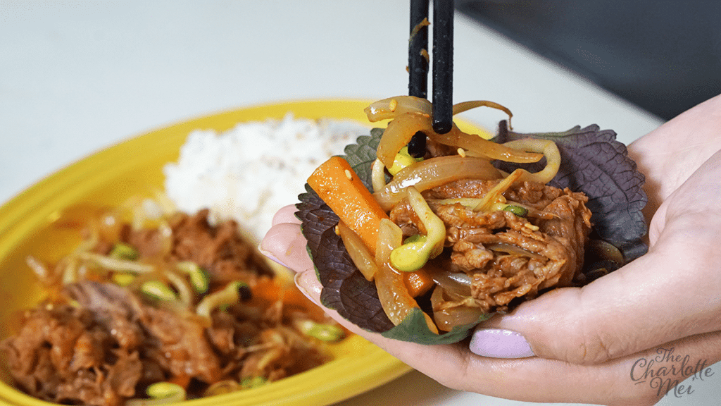 Korean Beef Wrap with Shiso Perilla Leaf