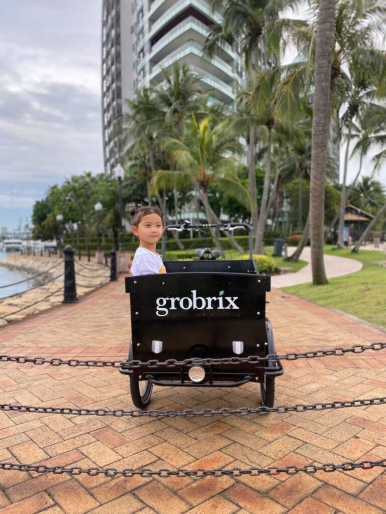 Grobrix Trike with Child in the Back Seat