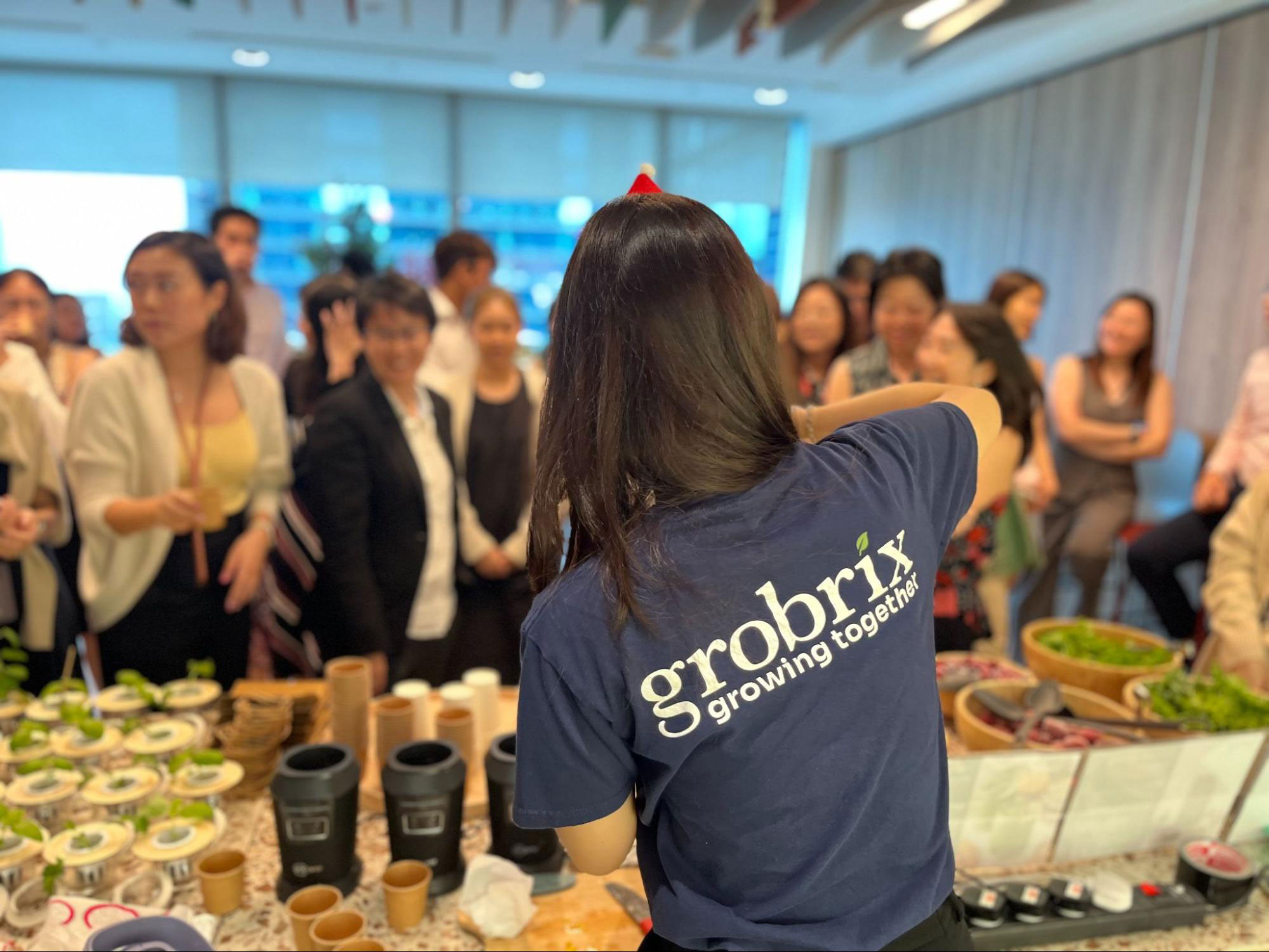 Grobrix conducting a health and wellness workshop for team building